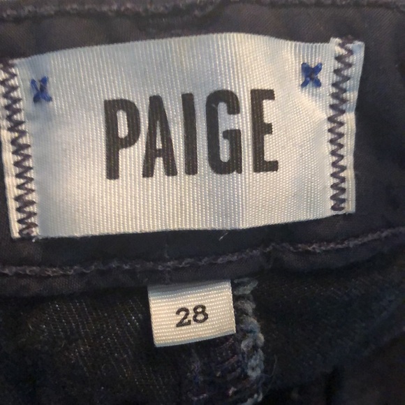 🤩 PAIGE Midlake Skyline Straight leg 34” super soft ink blue stretchy jeans - Picture 7 of 16